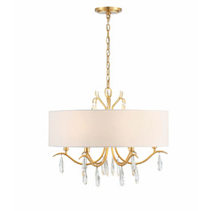 Rollins 24-Inch Chandelier in Antique Gold by Crystorama Lighting