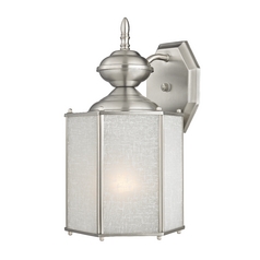 Outdoor Wall Light with White Hexagon Glass