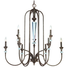 Boulevard Mocha Bronze & Silver Accents Chandelier by Craftmade Lighting