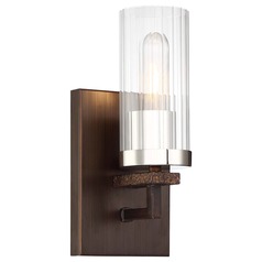 Maddox Roe Iron Ore with Gold Dust Highlight Bathroom Light by Minka Lavery