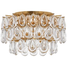 Aerin Liscia Small Flush Mount in Gild by Visual Comfort Signature