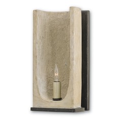 Currey and Company Rowland Aged Steel/portland Sconce