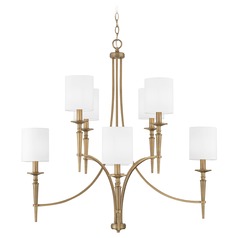 Abbie 36.50-Inch Chandelier in Aged Brass by HomePlace by Capital Lighting