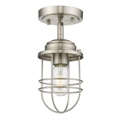 Seaport Pewter Semi-Flush Mount by Golden Lighting