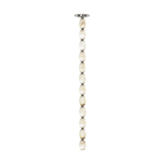 Collier 36 Alabaster Pendant in Nickel by Visual Comfort Modern