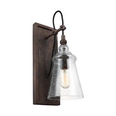 Loras 17-Inch Sconce in Dark Weathered Iron by Generation Lighting