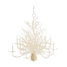 Seaward 39-Inch Chandelier in White by Currey & Company