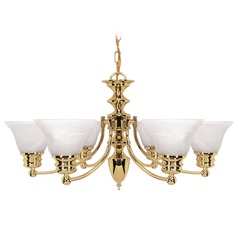Chandelier in Polished Brass by Nuvo Lighting