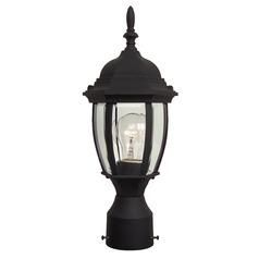 Bent Glass Cast 16.50-Inch Textured Matte Black Post Light by Craftmade Lighting