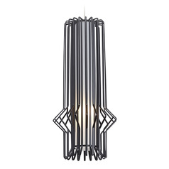 Syrma Freejack Mini Pendant in Matte Black by Visual Comfort Modern