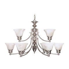 Chandelier in Brushed Nickel by Nuvo Lighting