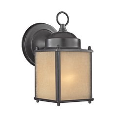 Small Bronze Square Outdoor Wall Light