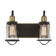 Lansing Bronze & Brass Bathroom Light by Savoy House