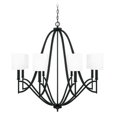 Sylvia 38-Inch Chandelier in Matte Black by HomePlace by Capital Lighting