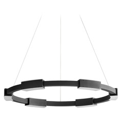 Dieter 24-Inch LED Pendant in Black by Oxygen Lighting