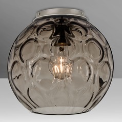 Besa Lighting Bombay Satin Nickel Flushmount Light