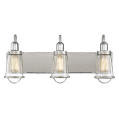 Nickel Bathroom Light Lansing Collection by Savoy House