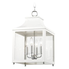 Leigh Polished Nickel & White Pendant by Mitzi by Hudson Valley