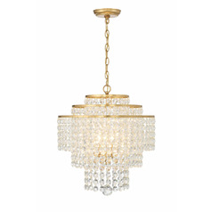 Gabrielle 18-Inch Crystal Chandelier in Gold by Crystorama Lighting