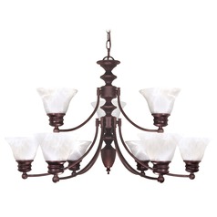 Chandelier in Old Bronze by Nuvo Lighting