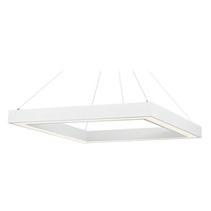 Large Modern Square White LED Pendant Light 3000K 8300 Lumens