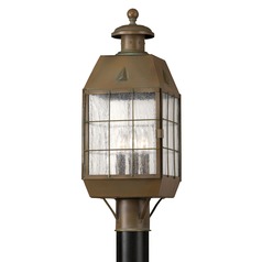 Nantucket 3-Light Post Light in Aged Brass by Hinkley Lighting