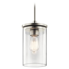Crosby 6-Inch Brushed Nickel Mini Pendant by Kichler Lighting