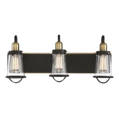Lansing Bronze & Brass Bathroom Light by Savoy House