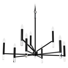 Hunter Fan Company Sunjai Matte Black Chandelier