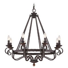Noble Rustic Black Chandelier by Quoizel Lighting