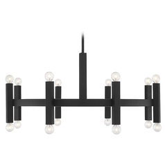 40.5-Inch Chandelier in Matte Black by Meridian