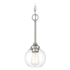Glenda Brushed Polished Nickel Mini Pendant by Craftmade Lighting