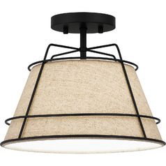 Burbidge 13-Inch Semi-Flush Mount in Matte Black by Quoizel Lighting