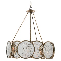 Oliveri Chandelier in Pyrite Bronze/Raj Mirror by Currey & Company