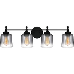 Jenson Matte Black Bathroom Light by Quoizel Lighting