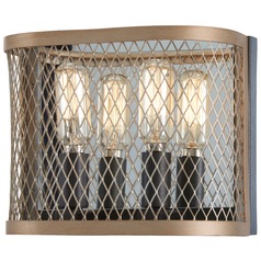 Marsden Commons Smoked Iron with Aged Gold Bathroom Light by Minka Lavery