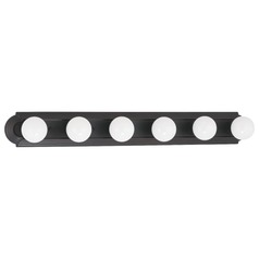 6-Light Racetrack Vanity Light Mahogany Bronze by Nuvo Lighting