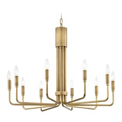 Brigitte Aged Brass Chandelier by Mitzi by Hudson Valley