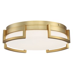 Bezel Set Honey Gold LED Flush Mount by George Kovacs