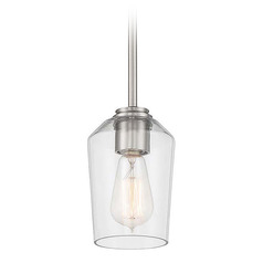 Shayna Brushed Polished Nickel Mini Pendant by Craftmade Lighting