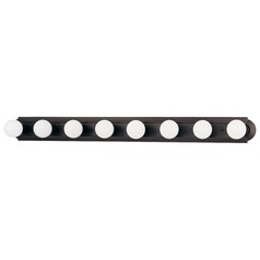 8-Light Racetrack Vanity Light Mahogany Bronze by Nuvo Lighting