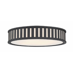 Kendal 22.50-Inch Flush Mount in Black Forged by Crystorama Lighting