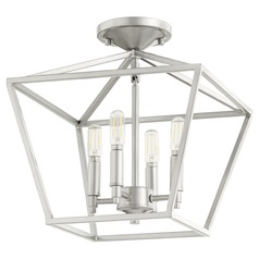 Gabriel Classic Nickel Semi-Flush Mount by Quorum Lighting