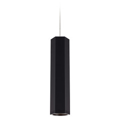 Blok Small Pendant in Black & Satin Nickel by Visual Comfort Modern
