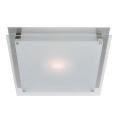 Vision Brushed Steel LED Flush Mount by Access Lighting