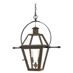 Rue De Royal Industrial Bronze Outdoor Hanging Light by Quoizel Lighting