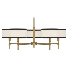5-Light Chandelier in Natural Brass by Meridian