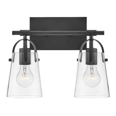 Foster 2-Light Vanity Light in Black by Hinkley Lighting
