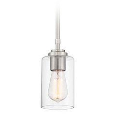 Stowe Brushed Polished Nickel Mini Pendant by Craftmade Lighting