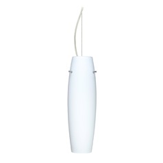 Besa Lighting Suzi Satin Nickel LED Pendant Light with Oblong Shade